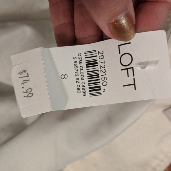 NWT LOFT floral embroidered shift skirt - Picture 4 of 4